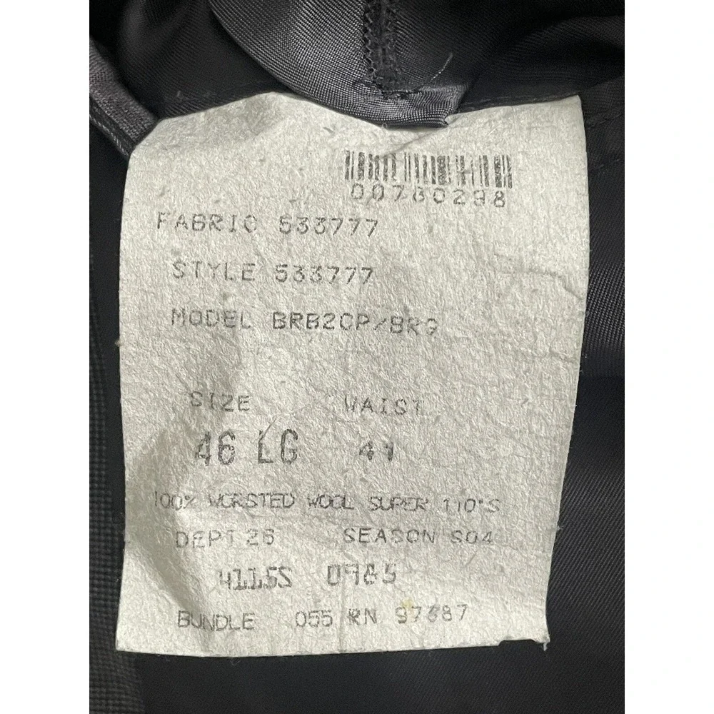 Brooks Brothers Loro Piana‎ Blazer Men 46L Long Grey Super 110s Wool Sport Coat